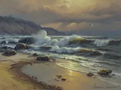 Andris Jansons, Evening Tide, 1990, Oil on Linen