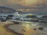 Andris Jansons, Evening Tide, 1990, Oil on Linen