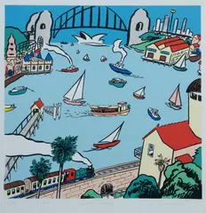 Peter Kingston, Sailor's Dream [Lavender Bay], 1988, S/Print 49/99