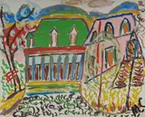Malcolm de Chazal, Grand Terrace, Mauritius, Gouache