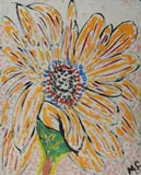 Malcolm de Chazal, Beach Hut; Yellow Flower, Gouache