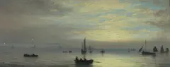 Isaac Walter Jenner, Brighton Chain Pier - Sunrise,' Sunday July 2nd, 1871, Oil on Board