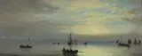 Isaac Walter Jenner, Brighton Chain Pier - Sunrise,' Sunday July 2nd, 1871, Oil on Board