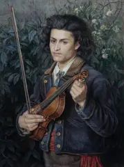 Edith Martineau, Tuning Up, Watercolour, Heightened White