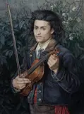Edith Martineau, Tuning Up, Watercolour, Heightened White