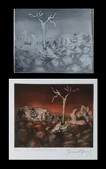 (2) by David Boyd, Original Zinc Etching Plate & Original Etching 31/60 (2), sold Feb 2023