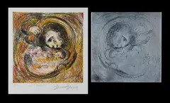 (2) by David Boyd, Original Zinc Etching Plate & Original Etching PP (2), sold Feb 2023