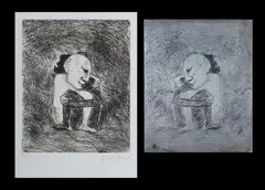 (2) by David Boyd, Original Zinc Etching Plate & Original Etching 54/60 (2), offered Feb 2023