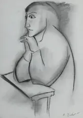 Robert Dickerson, Study, Charcoal