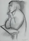 Robert Dickerson, Study, Charcoal