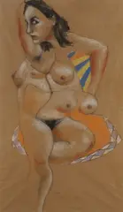 Clifton Pugh, Adriane [Strampp - fellow artist born 1960], 1982, Charcoal & Pastel