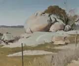 Graeme Inson, Big Rock, Delegate Station [Snowy River, NSW], 1975, Oil on Board