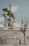 Graeme Inson, A Sinan Mosque, Damascus, 1993, Oil on Canvas