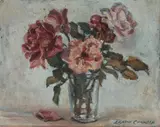Elaine Coghlan, Roses, Oil on Canvas on Board
