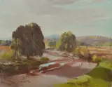 Allan Waite, Oak Creek,' near Coolac, NSW, Oil on Board