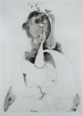George Condo, More Sketches of Spain - for Miles Davis #8, 1991, Etching & Aquatint 14/40
