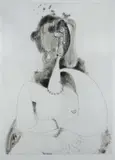 George Condo, More Sketches of Spain - for Miles Davis #8, 1991, Etching & Aquatint 14/40