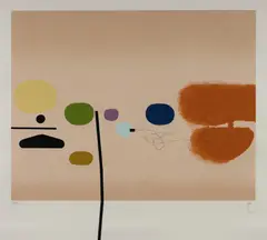 Victor Pasmore, Composite Image: Orange and Pink, 1984, S/Print 58/70
