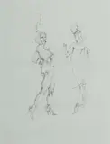 Léonor Fini, Two Ladies in Costume, Etching 21/200