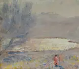 Lloyd Rees, Bathurst Morning, 1978, Oil on Canvas on Board