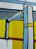 Jasper Knight, Isabelle's Hot Boss, 2012, Enamel Paint on Perspex & Pegboard on Board