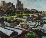 Robert Barnes, Sydney Domain, Aspect from Woolloomooloo, 1997, Oil on Canvas