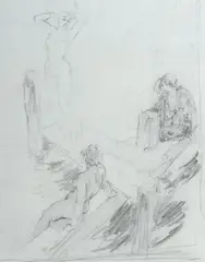 Summertime by Norman Lindsay, c.1928, Pencil, sold Dec 2022