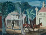 Donald Friend, North Queensland Town, Ink & Gouache