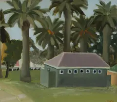 Donna Lougher, Toilet Block - Jubilee Park, 2002, Oil on Canvas