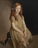 Ernest Buckmaster, Portrait of a Young Girl - Maggie McLean, Aged 8, 1932, Oil on Canvas