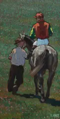 Brian Malt, The Old Trainer, Oil on Board