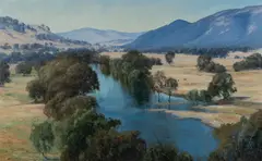 John Downton, Land of Promise, Murray River, 1985, Oil on Canvas on Board