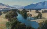 John Downton, Land of Promise, Murray River, 1985, Oil on Canvas on Board