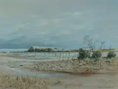 Arthur Phillips, Coorong [SA], 1989, Acrylic on Canvas