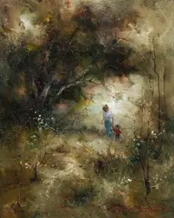Peter Fennell, The Clearing, Oil on Canvas on Board