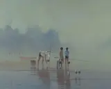 Robert Hagan, First Two Moves, Oil on Canvas