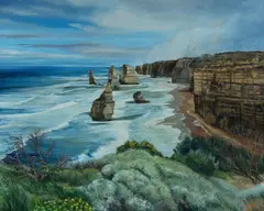 Pamela Griffith, The Apostles - Great Ocean Road, Victoria, Oil on Canvas