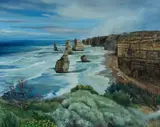 Pamela Griffith, The Apostles - Great Ocean Road, Victoria, Oil on Canvas