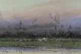 John Milenkovic, Tropical Wetlands, Oil on Board