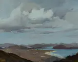 Alan Douglas Baker, View to the Beach, Oil on Canvas on Board