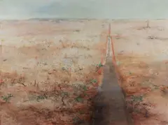 Susan Sheridan, Road Mirage - Down the Track, Oil on Canvas