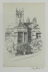 Old Medical School, University of Sydney, 1922 by Lloyd Rees, 1983, Reproduction Etching, sold Dec 2022