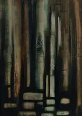 William Peascod, Study for House of Prayer, 1960, Mixed Media on Board