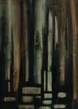 William Peascod, Study for House of Prayer, 1960, Mixed Media on Board