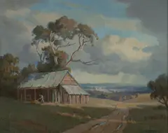 Clearing After Rain by Erik Langker, Oil on Canvas Board, sold Dec 2022