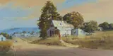 William John O'Shea, Country Homestead, Oil on Canvas on Board