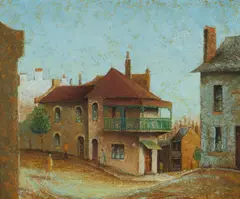 John Pointon, Sydney Terraces, 1970, Oil on Canvas Board