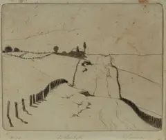 Elioth Gruner, To the Hills, Etching 13/50