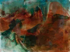 Idris Murphy, Untitled (Landscape), Handworked Monotype