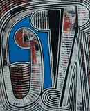 Chico Monks, Contained, 2005, Acrylic on Board